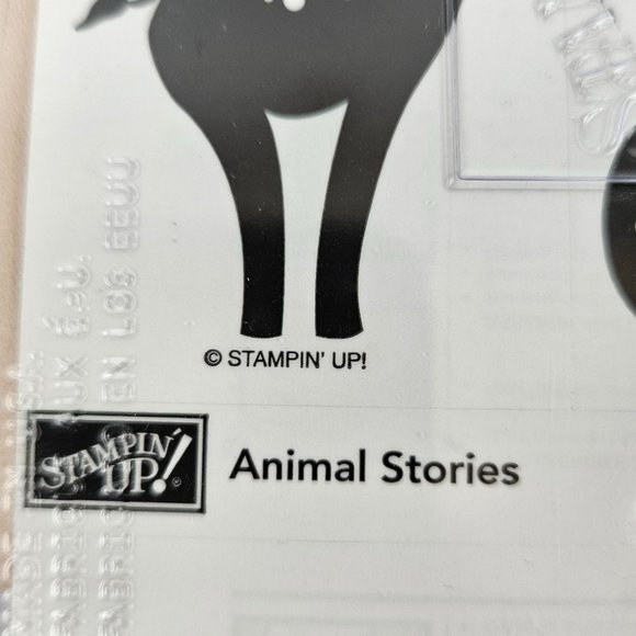 Stampin Up Animal Stories Set Rubber Stamps Wood Mount Scrapbooking Craft - Picture 2 of 6